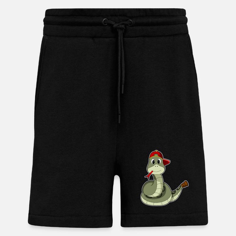 Schlange mit Cap - Shorts - made by SPREAD - SOLID BLACK