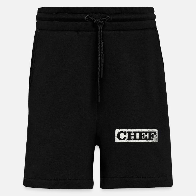 Chef Cook Hobby Chef - Shorts - made by SPREAD - SOLID BLACK
