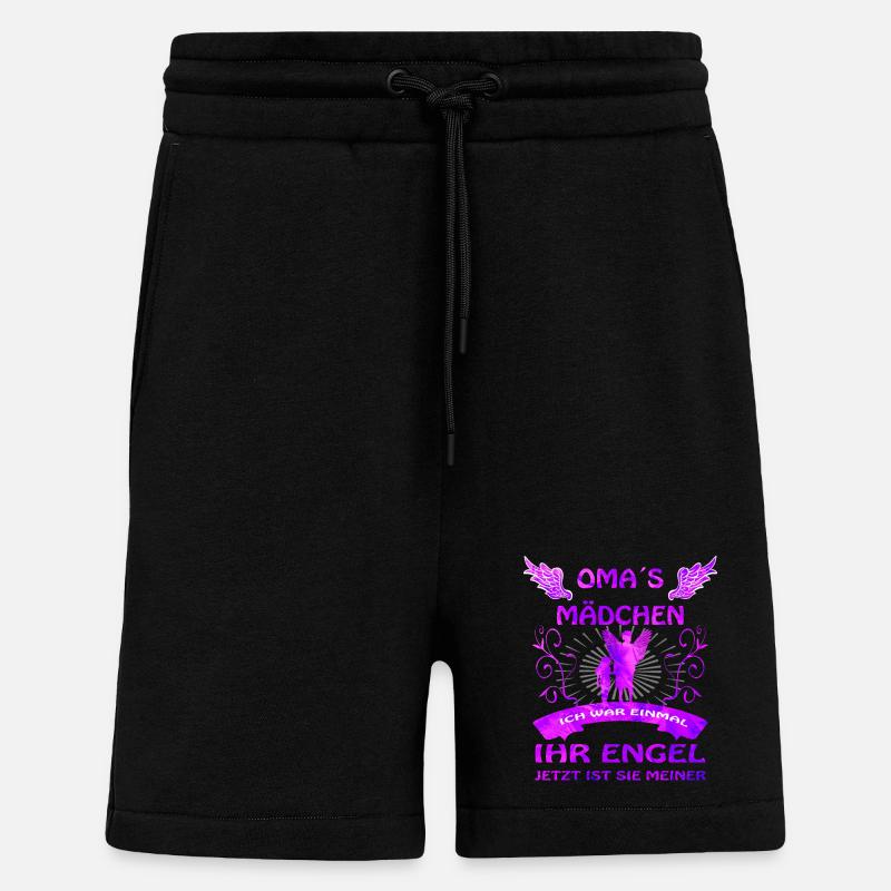 Omas Mädchen Engel Erinnerung - Shorts - made by SPREAD - SOLID BLACK