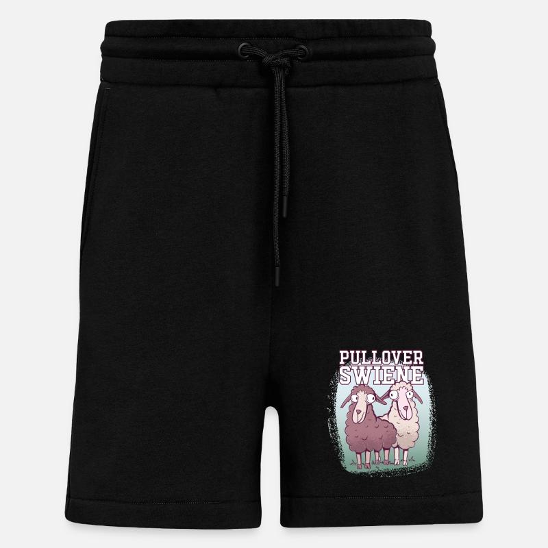 Pulloverswiene Plattdeutsch Ostfriesisch Moutons - Short bio décontracté fabriqué en UE - SOLID BLACK