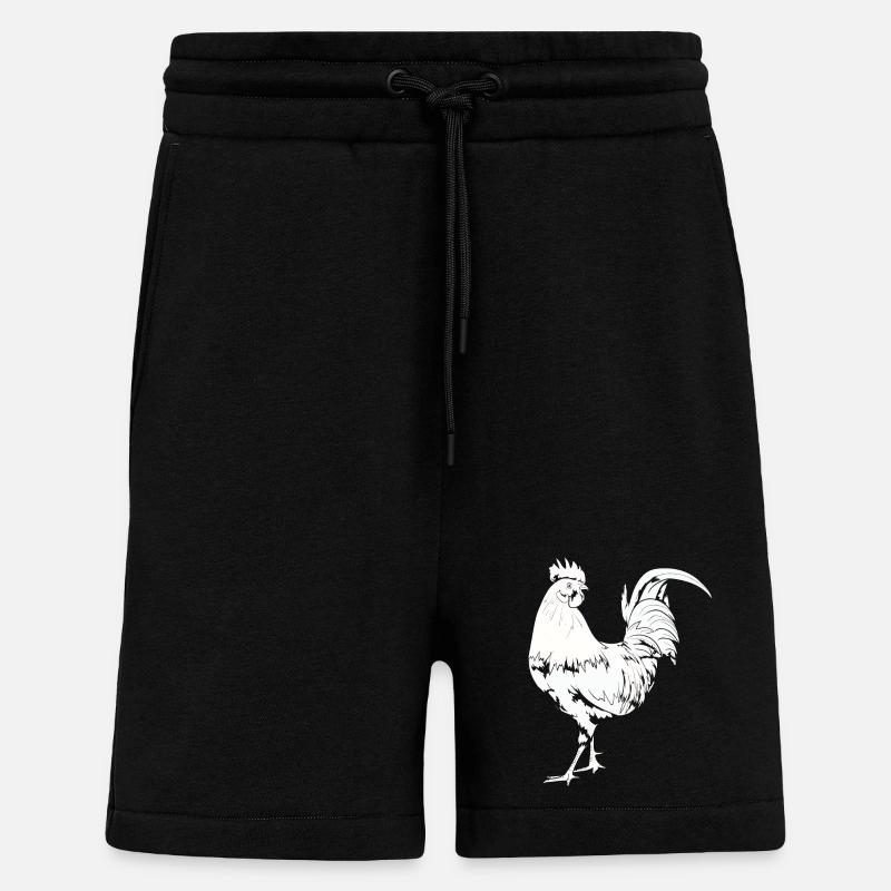 Hahn Huhn Gockel - Shorts - made by SPREAD - SOLID BLACK
