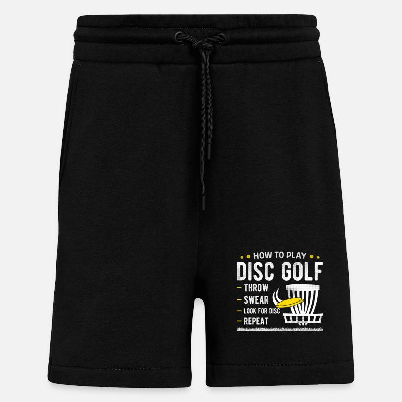 Disc Golf - Short bio décontracté fabriqué en UE - SOLID BLACK
