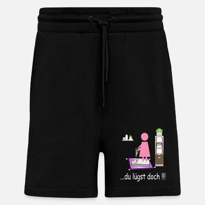 Lustiges Badezimmer Bild - Shorts - made by SPREAD - SOLID BLACK