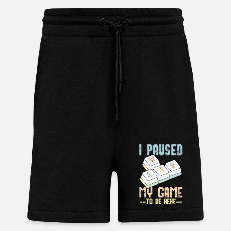 PC Games Player Computer Keyboard - Shorts - made by SPREAD - SOLID BLACK