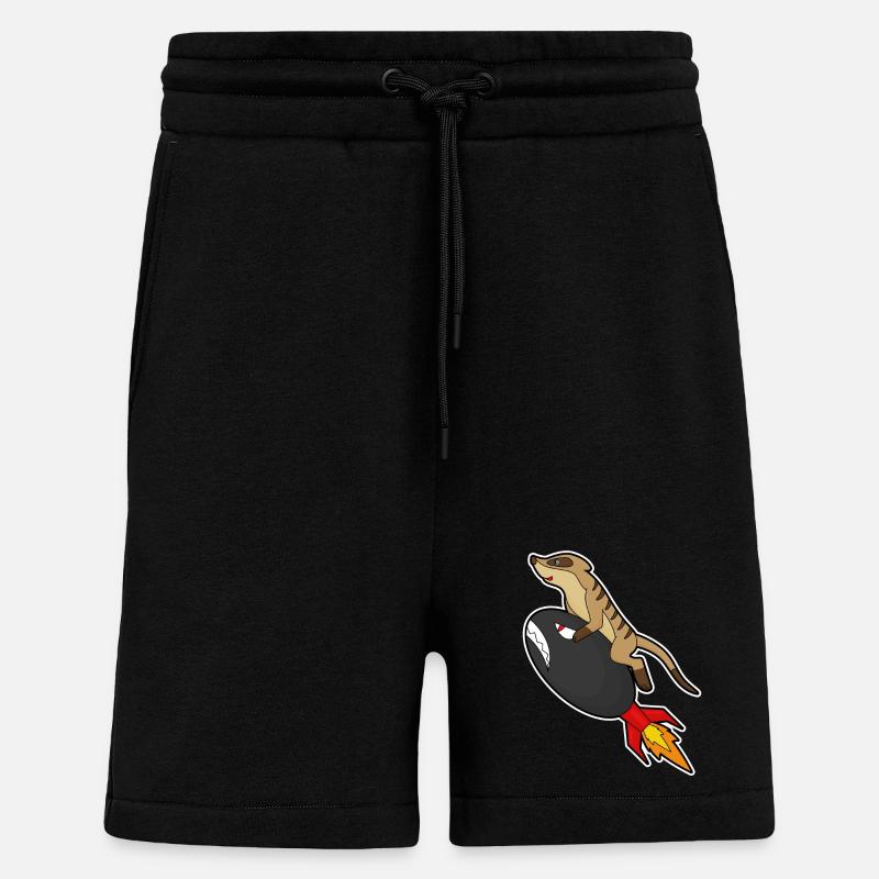 Erdmännchen Rakete - Shorts - made by SPREAD - SOLID BLACK