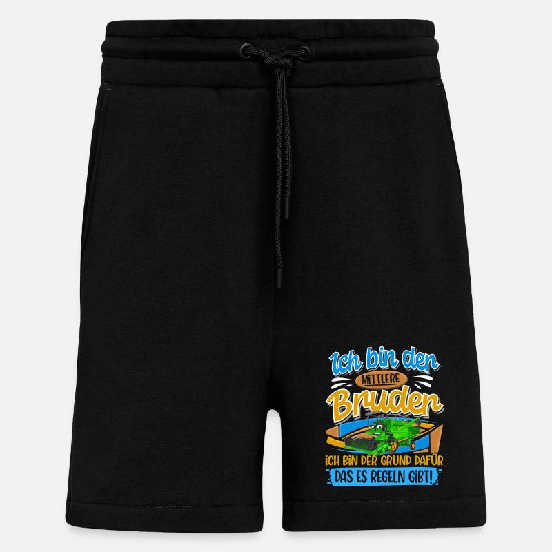 Mähdrescher Mittlerer Bruder - Shorts - made by SPREAD - SOLID BLACK