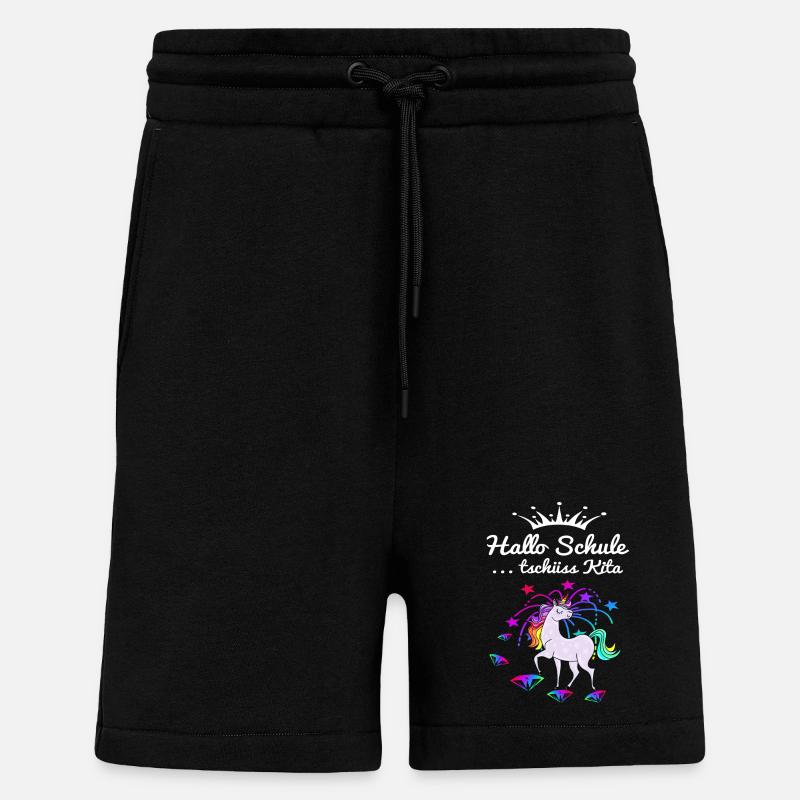 Einhorn Einschulung - Shorts - made by SPREAD - SOLID BLACK