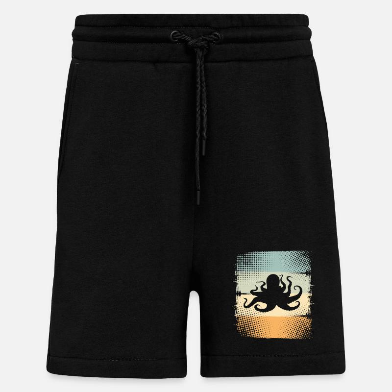 Octopus Octopus Octopus Octopus - Shorts - made by SPREAD - SOLID BLACK