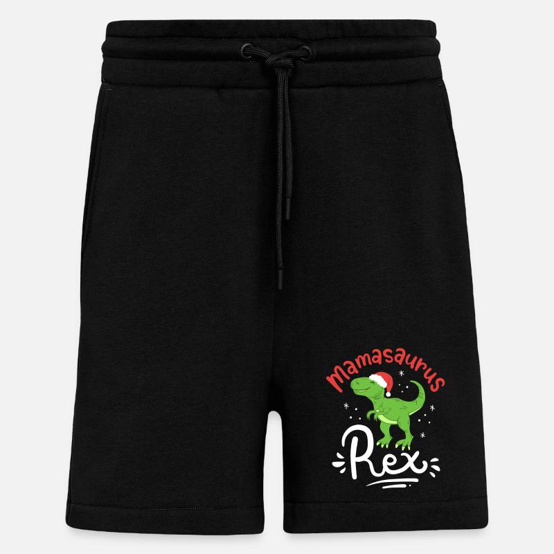 Weihnachten Mama Saurus - Shorts - made by SPREAD - SOLID BLACK