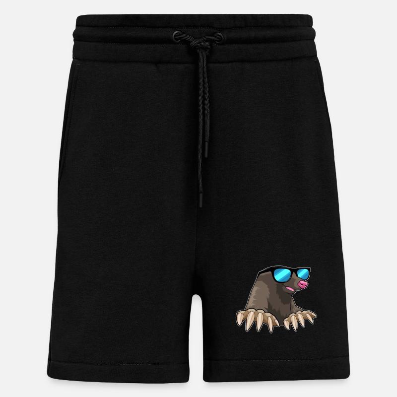 Maulwurf Sonnenbrille - Shorts - made by SPREAD - SOLID BLACK