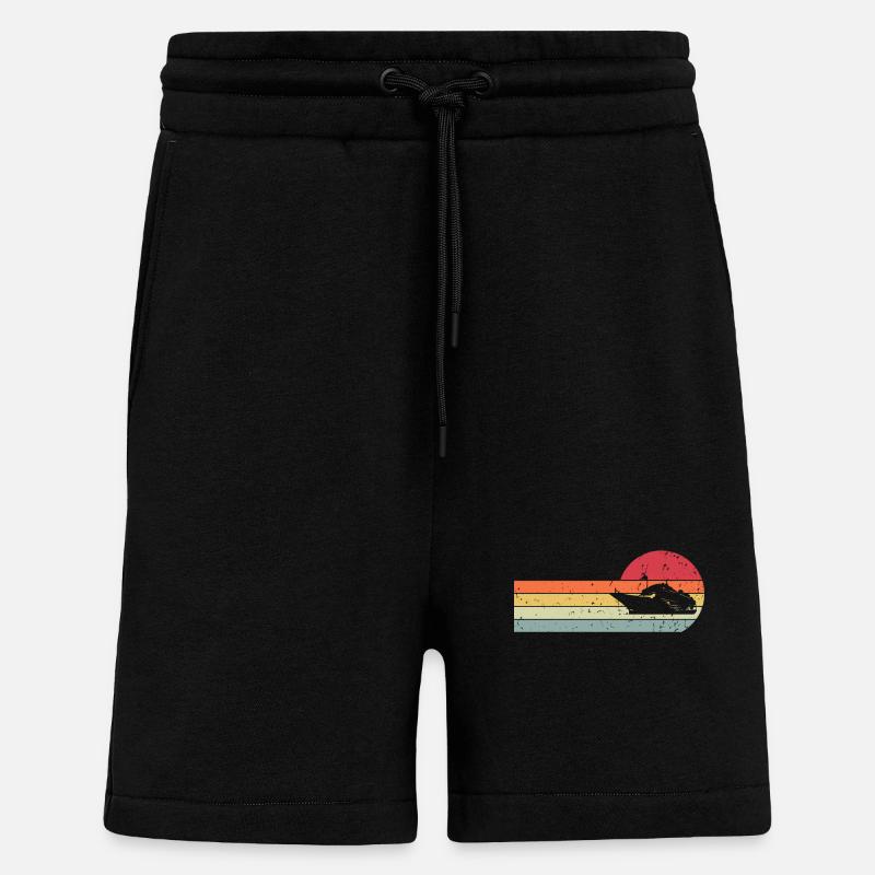 Bateau - Short bio décontracté fabriqué en UE - SOLID BLACK