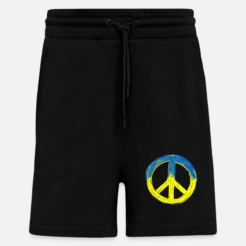 Peace for Ukraine - Shorts - made by SPREAD - SOLID BLACK