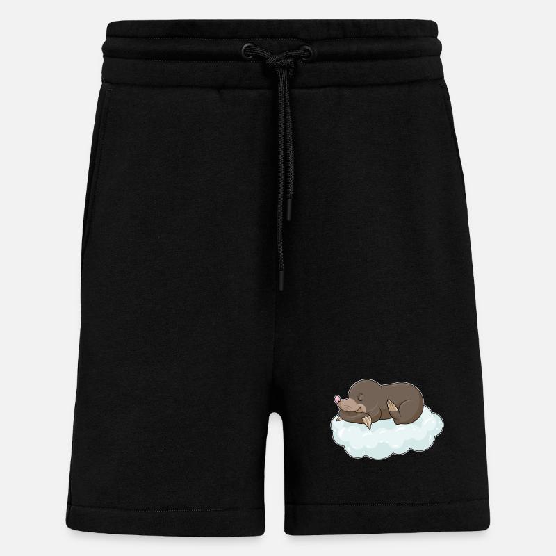 Taupe sur les nuages - Short bio décontracté fabriqué en UE - SOLID BLACK
