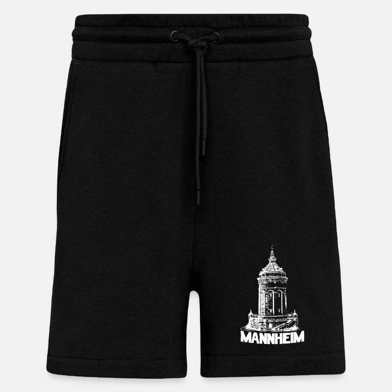 Mannheimer Wasserturm - Mannheim - Shorts - made by SPREAD - SOLID BLACK