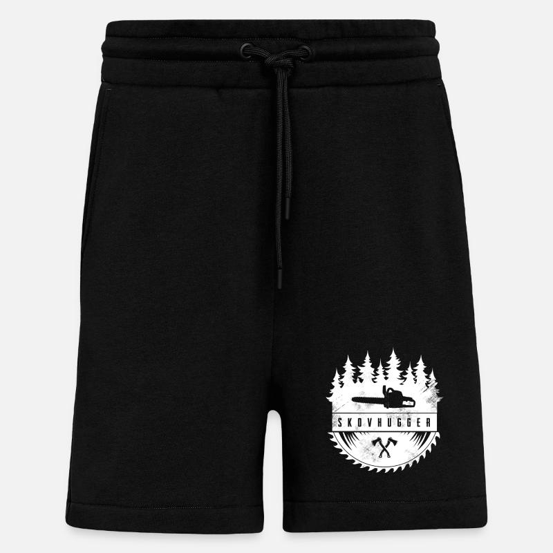 Boscaiolo - Pantaloncini ecologici casual Made in UE - SOLID BLACK