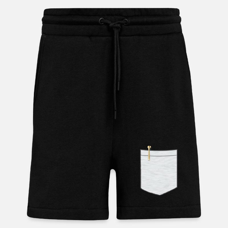 Brusttasche mit Kugelschreiber - Shorts - made by SPREAD - SOLID BLACK
