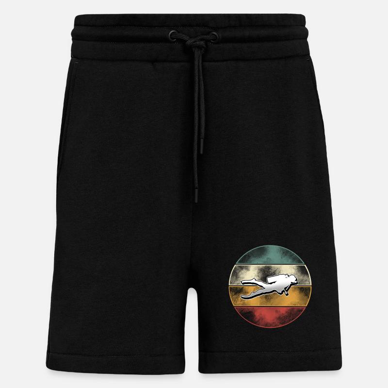 Plongeurs Plongée - Short bio décontracté fabriqué en UE - SOLID BLACK