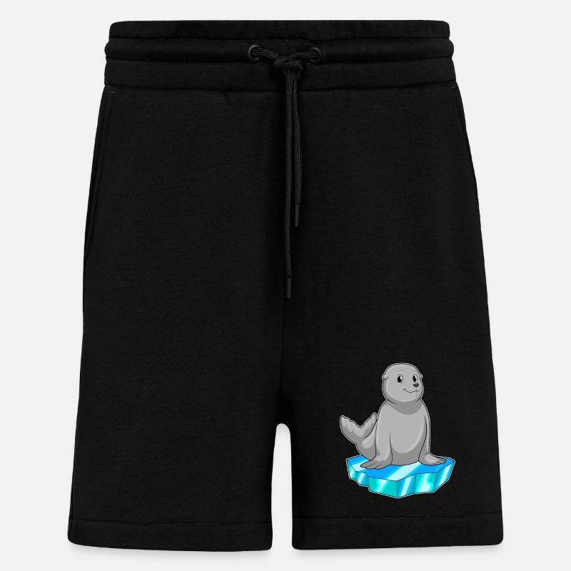 Sceller avec de la banquise - Short bio décontracté fabriqué en UE - SOLID BLACK