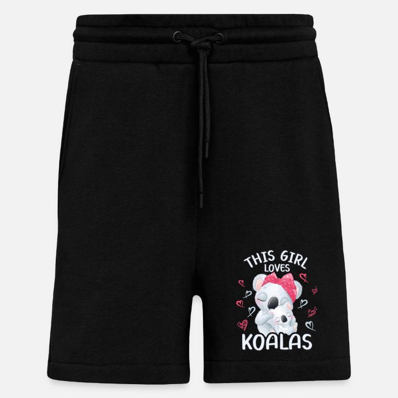 Dieses Maedchen Liebt Koalas - Shorts - made by SPREAD - SOLID BLACK