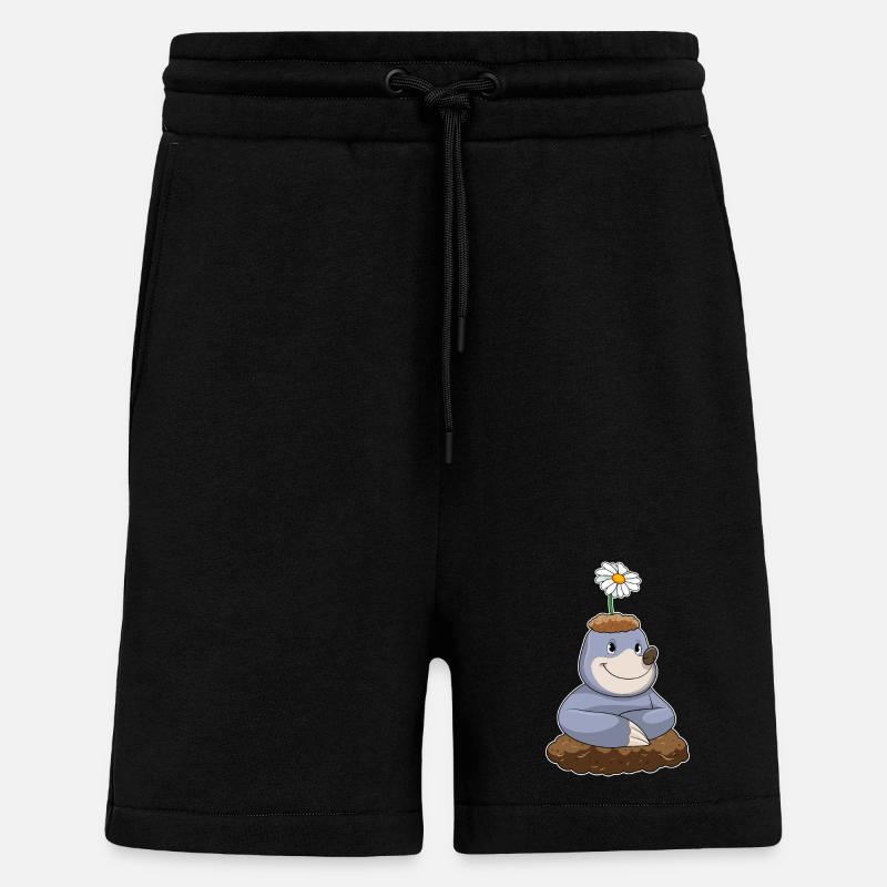 Maulwurf Gänseblümchen - Shorts - made by SPREAD - SOLID BLACK