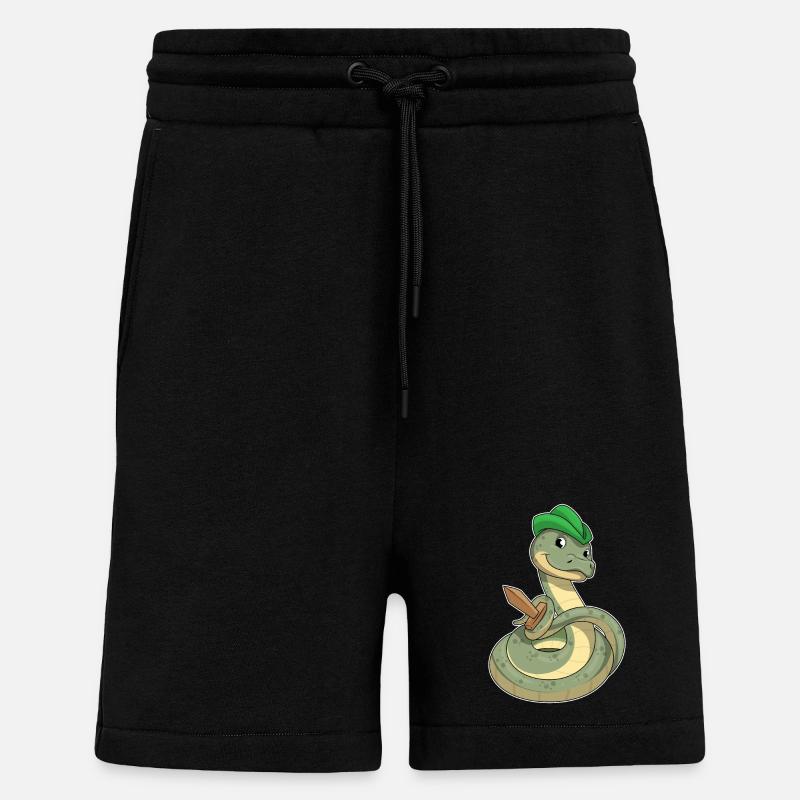 Épée Serpent - Short bio décontracté fabriqué en UE - SOLID BLACK