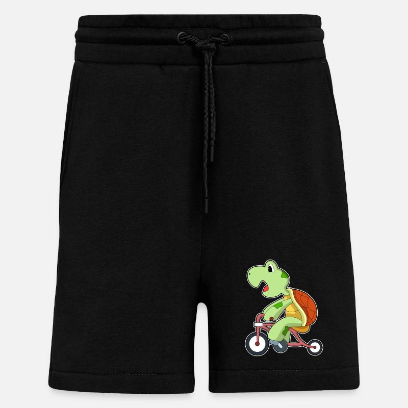 Turtle Bicycle - Shorts - made by SPREAD - SOLID BLACK
