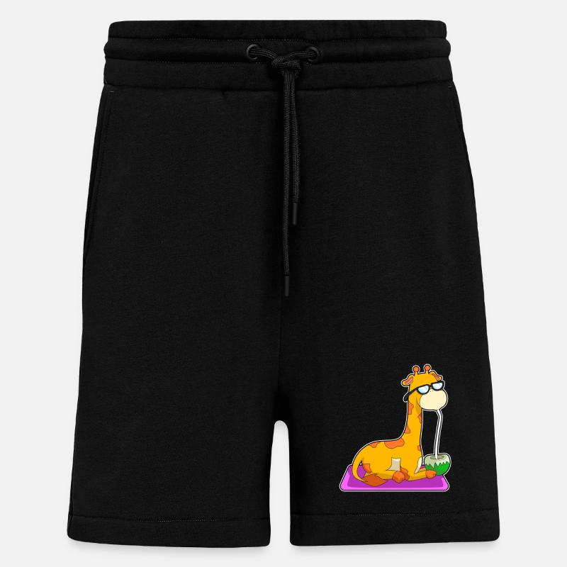 Giraffe Coconut - Shorts - made by SPREAD - SOLID BLACK