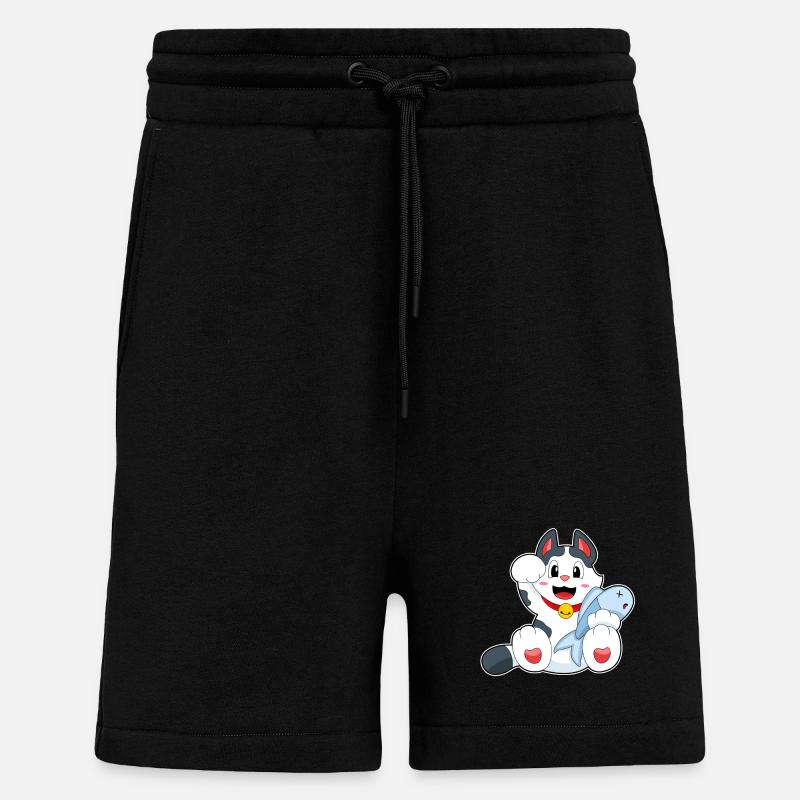 Poisson-chat - Short bio décontracté fabriqué en UE - SOLID BLACK