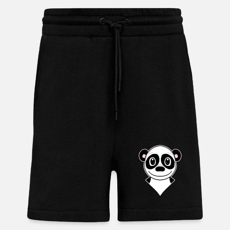 Panda - Short bio décontracté fabriqué en UE - SOLID BLACK