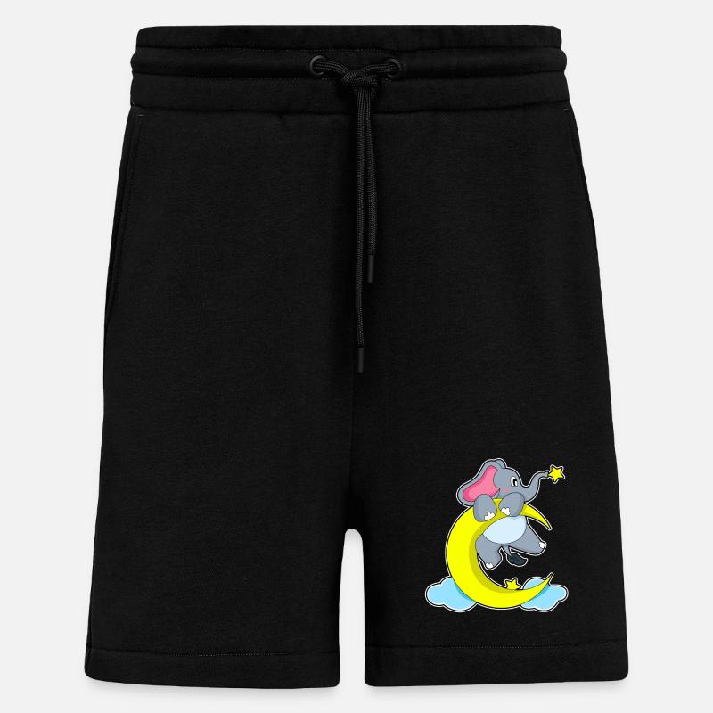Elephant Moon - Shorts - made by SPREAD - SOLID BLACK