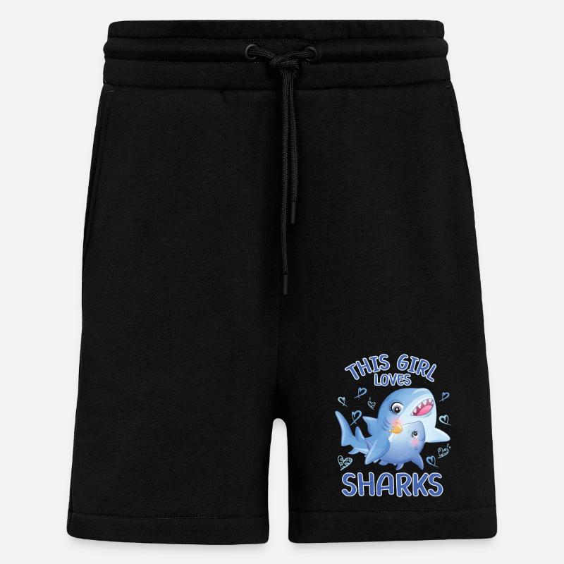 Dieses Maedchen Liebt Haie - Shorts - made by SPREAD - SOLID BLACK
