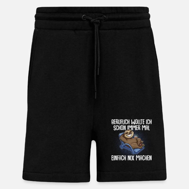Faultier Beruf - Shorts - made by SPREAD - SOLID BLACK