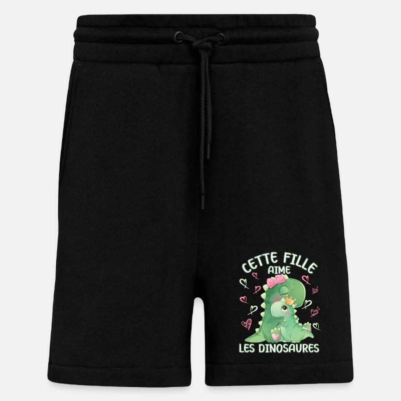 Dieses Mädchen Liebt Dinosaurier - Shorts - made by SPREAD - SOLID BLACK
