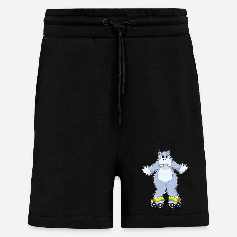 Nilpferd Rollschuhfahren Rollschuhe - Shorts - made by SPREAD - SOLID BLACK