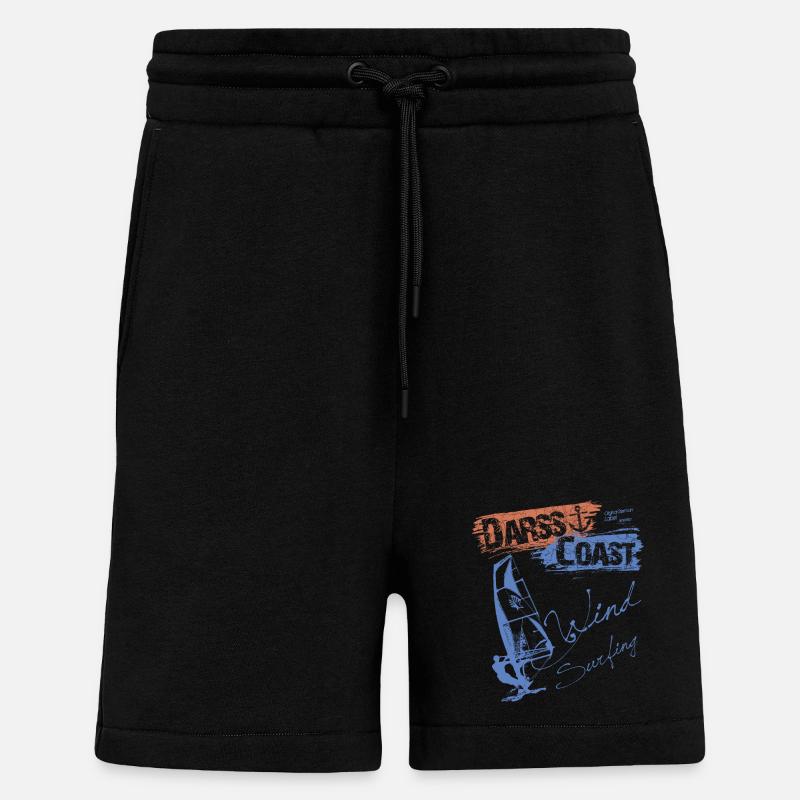 DarssCoast WINDSURFING - SURFER WINDSURFER - Shorts - made by SPREAD - SOLID BLACK