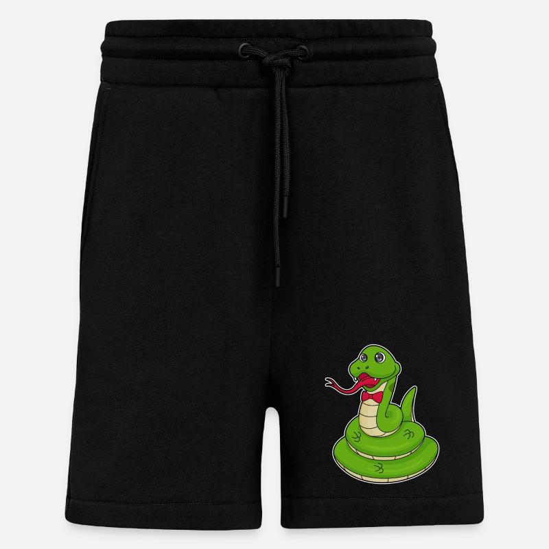 Arc serpent - Short bio décontracté fabriqué en UE - SOLID BLACK