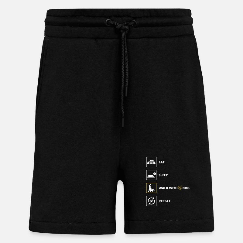 Walking my dog - Gassi - Shorts - made by SPREAD - SOLID BLACK