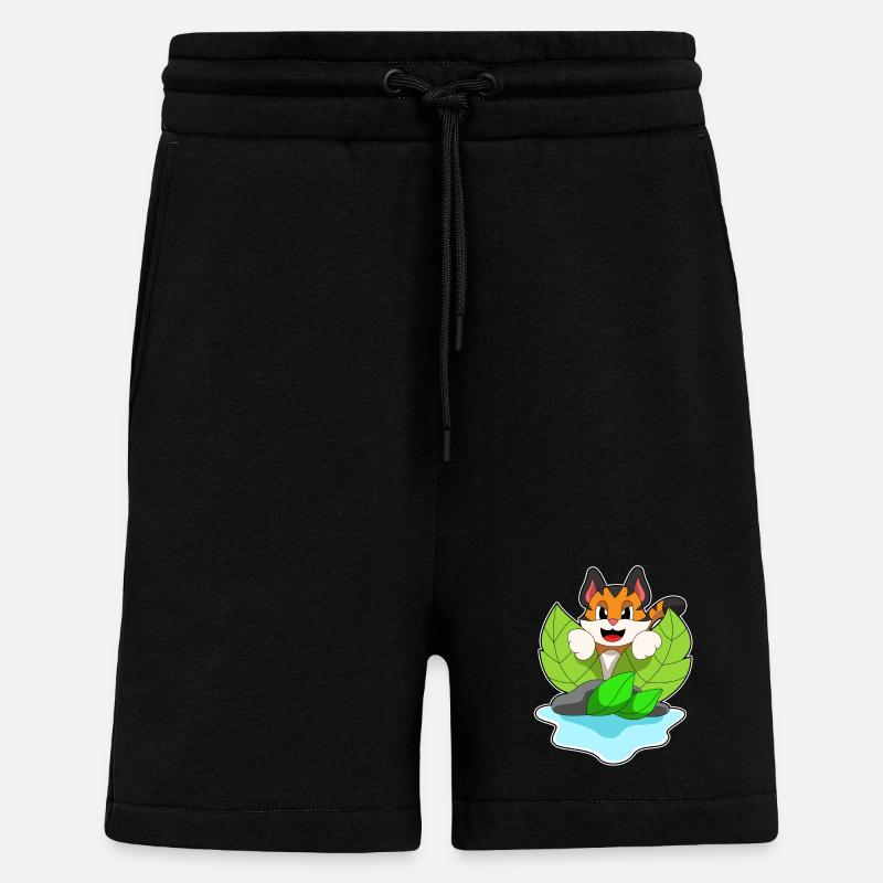 Chasse au tigre - Short bio décontracté fabriqué en UE - SOLID BLACK