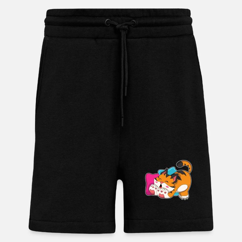 Tiger müde - Shorts - made by SPREAD - SOLID BLACK