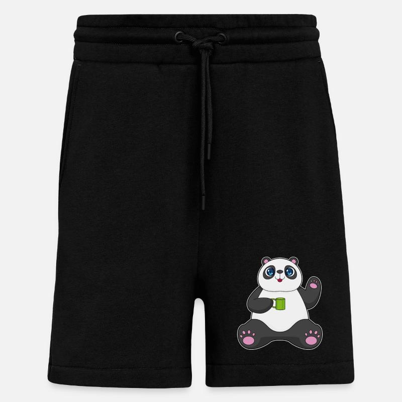 Panda Becher - Shorts - made by SPREAD - SOLID BLACK