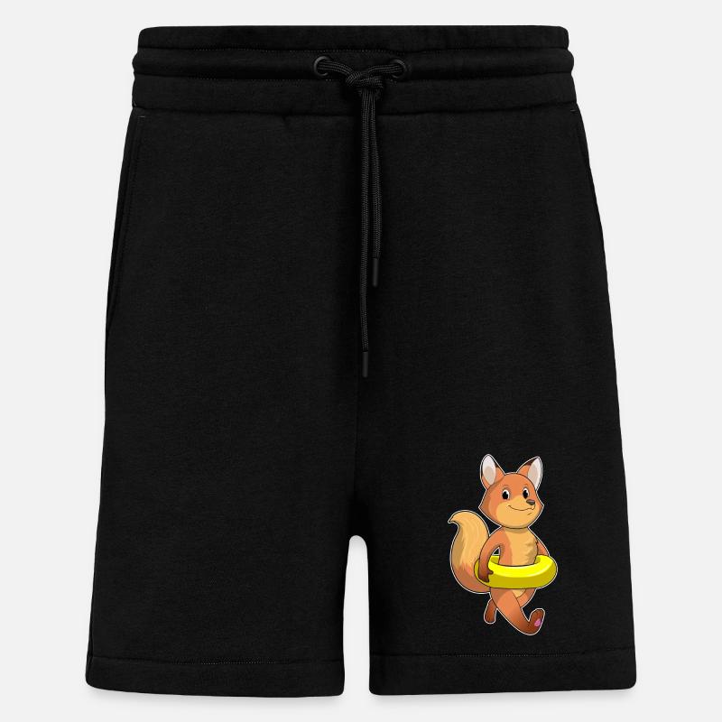 Fuchs mit Rettungsring - Shorts - made by SPREAD - SOLID BLACK