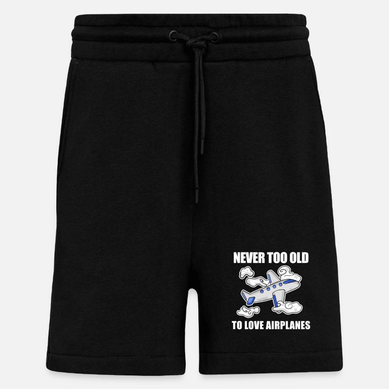 Flugzeuge Flugzeug Pilot Geschenk - Shorts - made by SPREAD - SOLID BLACK