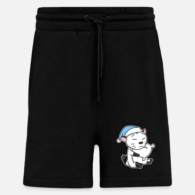 Cat cat breed American Bobtail - Shorts - made by SPREAD - SOLID BLACK
