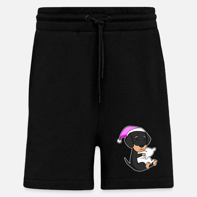 Hund Hunderasse Dackel - Shorts - made by SPREAD - SOLID BLACK
