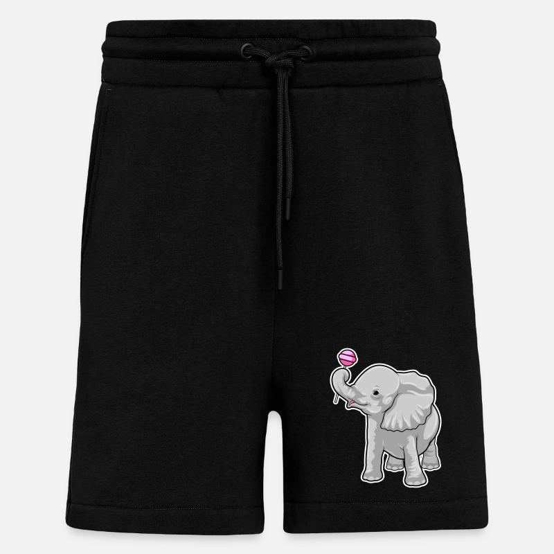 Sucettes d’éléphant - Short bio décontracté fabriqué en UE - SOLID BLACK