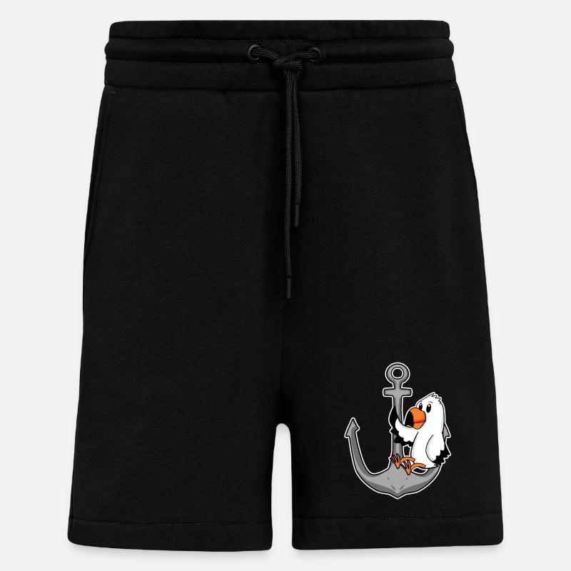 Anker und Möwe - Shorts - made by SPREAD - SOLID BLACK