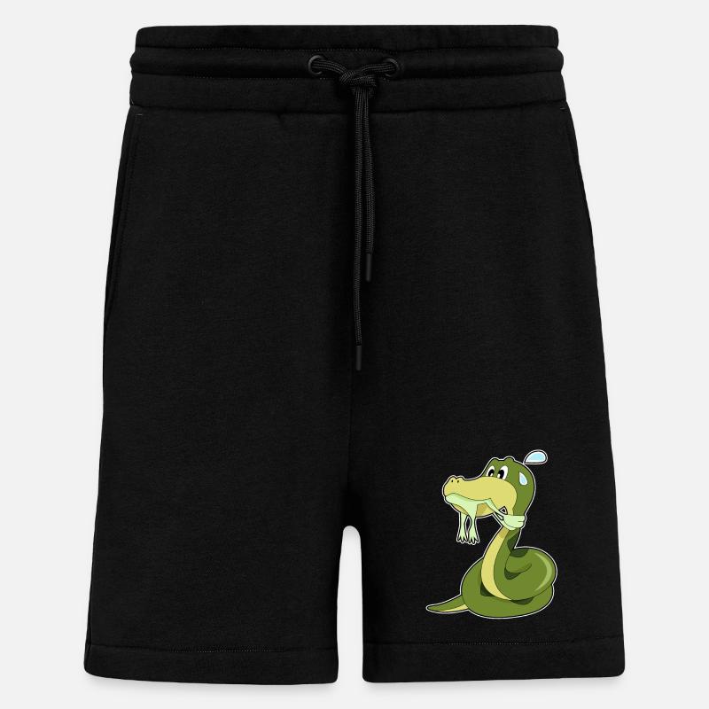 Drôle de serpent - Short bio décontracté fabriqué en UE - SOLID BLACK