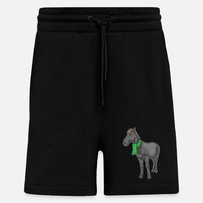 Foulard pour chevaux - Short bio décontracté fabriqué en UE - SOLID BLACK