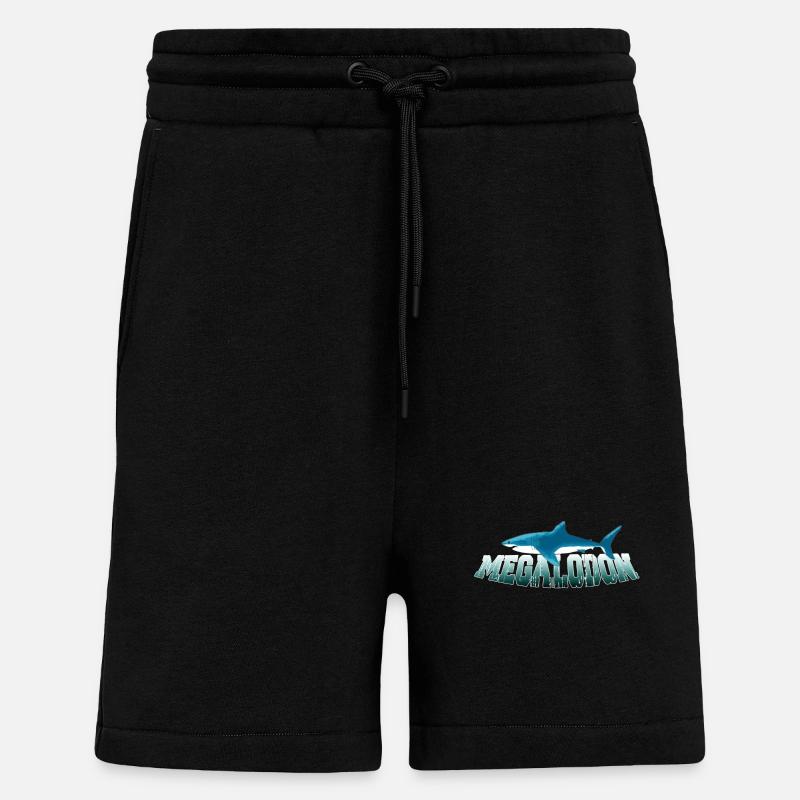 Megalodon Hunter - Megalodon Hai - Shorts - made by SPREAD - SOLID BLACK