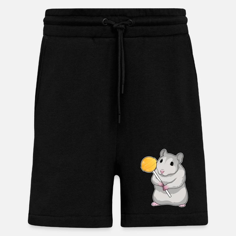Hamster lollipops - Shorts - made by SPREAD - SOLID BLACK